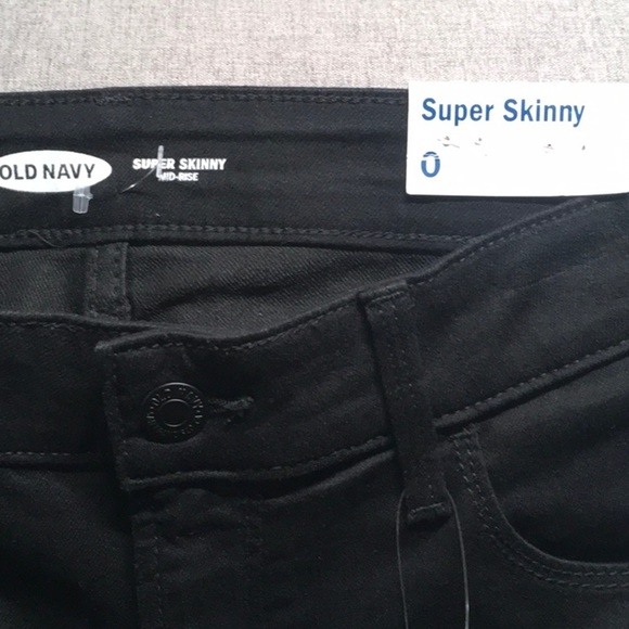 Old Navy jeans women's size 0 black nwt lightweight super skinny  jeans - Picture 8 of 10